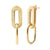Earrings in sterling silver and yellow gold plating with 2 different finishing elements by Gexist®