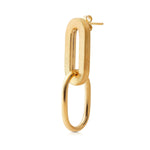 Earrings in sterling silver and yellow gold plating with 2 different finishing elements by Gexist®