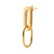 Earrings in sterling silver and yellow gold plating with 2 different finishing elements by Gexist®