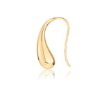 Earrings small liquid drop in gold plating sterling silver by Gexist®