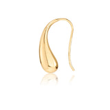 Earrings small liquid drop in gold plating sterling silver by Gexist®
