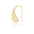 Earrings small liquid drop in gold plating sterling silver by Gexist®
