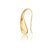 Earrings small liquid drop in gold plating sterling silver by Gexist®