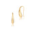 Earrings small liquid drop in gold plating sterling silver by Gexist®