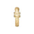 Earrings with studs in 18kt yellow gold-plated sterling silver by Gexist®