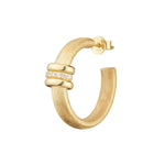 Earrings with studs in 18kt yellow gold-plated sterling silver by Gexist®