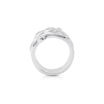 Elegant Sterling Silver ring with 9 Zircons by Gexist®