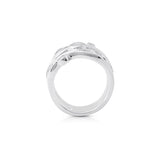 Elegant Sterling Silver ring with 9 Zircons by Gexist®