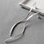 Elongated Silver Ribbon Earrings (MA033E) by Gexist®