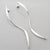 Elongated Silver Ribbon Earrings (MA033E) by Gexist®