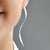 Elongated Silver Ribbon Earrings (MA033E) by Gexist®