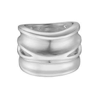 Fancy Bamboo shape mat and shiny finish Sterling Silver Ring by Gexist®