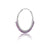 Gipsy design sterling silver creole, amethyst beads by Gexist®