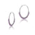 Gipsy design sterling silver creole, amethyst beads by Gexist®