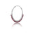 Gipsy design sterling silver creole, garnet beads by Gexist®