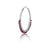 Gipsy design sterling silver creole, garnet beads by Gexist®
