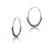 Gipsy design sterling silver creole, garnet beads by Gexist®