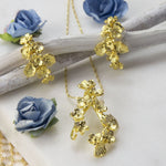 Gold Plated Forget Me Not Cluster Earrings (MB081EG) by Gexist®
