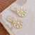 Gold Plated Heart Mandala Earrings (MS1176G) by Gexist®