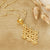 Gold Plated Moroccan Tile Necklace (MS1191PG) by Gexist®