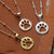 Gold Plated Paw Print Necklace (MS1207G) by Gexist®