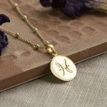 Gold Plated Pisces Star Sign Necklace (MS1198G) by Gexist®