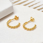 Gold Plated Sterling Silver Baubles Hoop Earrings (MS1161E) by Gexist®
