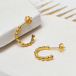 Gold Plated Sterling Silver Baubles Hoop Earrings (MS1161E) by Gexist®