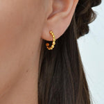 Gold Plated Sterling Silver Baubles Hoop Earrings (MS1161E) by Gexist®