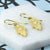 Gold Plated Sterling Silver Fatima Hand Earrings (MB157EG) by Gexist®