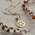 Gold Plated Sterling Silver Flower Wheel Necklace (MS1190G) by Gexist®