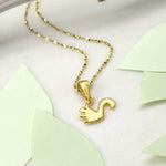 Gold Plated Sterling Silver Squirrel Necklace (MB154PG) by Gexist®
