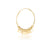 Gold plated silver hoop earrings with sequins by Gexist®