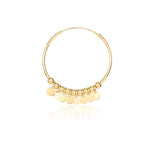 Gold plated silver hoop earrings with sequins by Gexist®