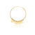 Gold plated silver hoop earrings with sequins by Gexist®