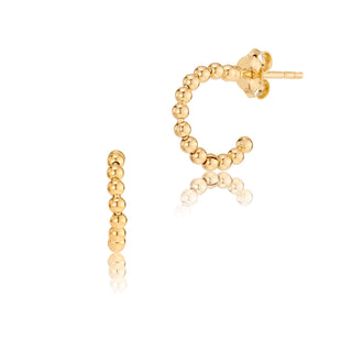 Gold plated silver hoop earrings by Gexist®