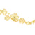 Gold plated sterling silver bracelet with flower cascade by Gexist®
