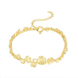 Gold plated sterling silver bracelet with flower cascade by Gexist®