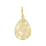 Gold plated sterling silver drop earrings with a multitude of flowers by Gexist®