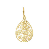 Gold plated sterling silver drop earrings with a multitude of flowers by Gexist®