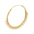 Gold plated sterling silver hoop earrings with small pearls by Gexist®