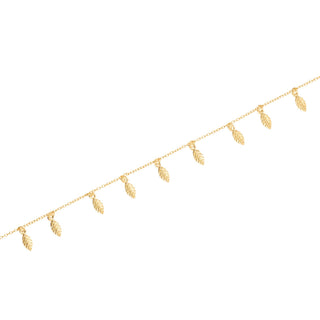 Gold plated sterling silver necklace with feather charms by Gexist®