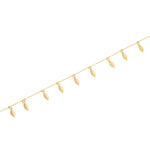 Gold plated sterling silver necklace with feather charms by Gexist®