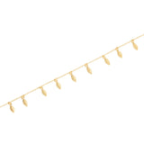Gold plated sterling silver necklace with feather charms by Gexist®