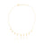 Gold plated sterling silver necklace with feather charms by Gexist®