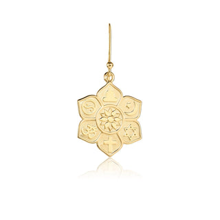 Gold plated sterling silver pendant earrings by Gexist®
