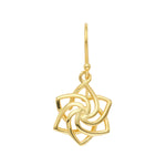 Gold plated sterling silver pendant earrings with a beautiful Celtic star design by Gexist®
