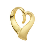 Gold plated sterling silver pendant in the shape of a spiral heart by Gexist®
