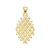 Gold plated sterling silver pendant with diamond shaped flower of life design by Gexist®