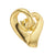 Gold plated sterling silver spiral heart stud earrings by Gexist®